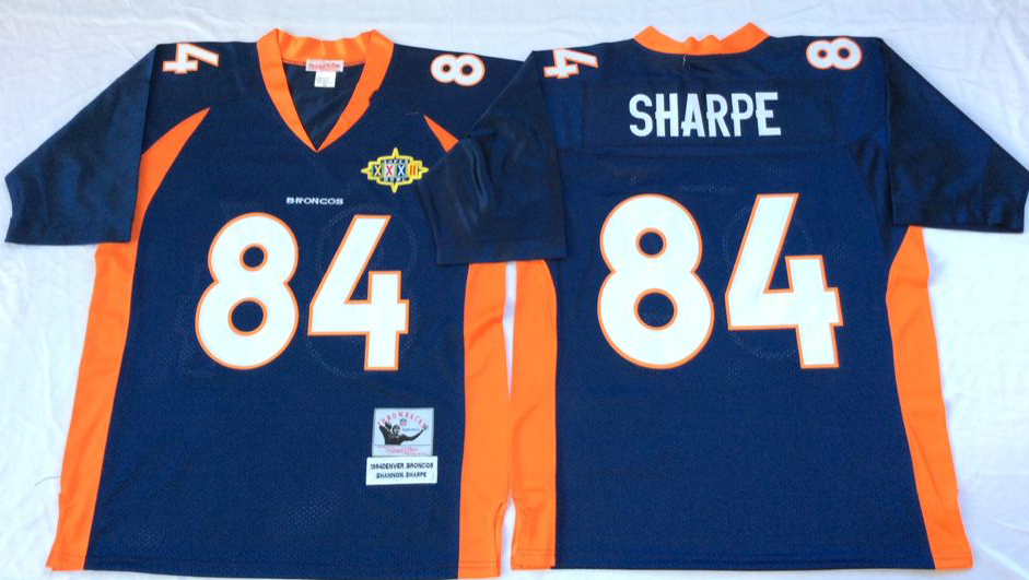 Men NFL Denver Broncos 84 Shappe blue Mitchell Ness jerseys